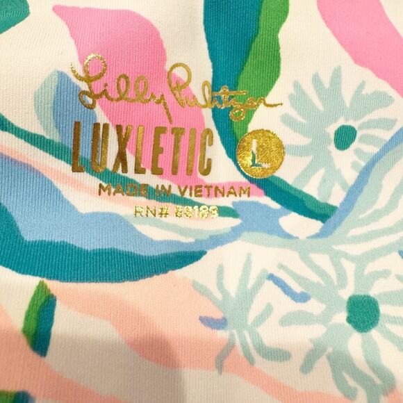 Lilly Pulitzer UPF 50+ Weekender Midi Leggings Holding Court Size L NWOT - Picture 10 of 11